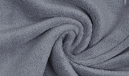 FABRICS-CITY GRAU KUSCHELWEICHER WELLNESS-FLEECE STOFF ANTIPILLING STOFFE, 5221 (Grau)