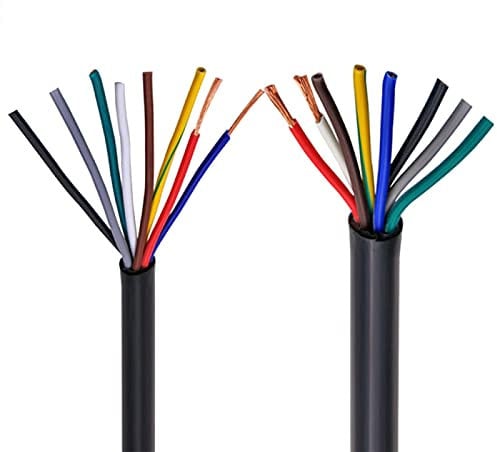 Rvv Black Cable 15AWG 1.5MM 2 core 3 core 4 core 5 core 6 core 7 core 8 core 10 core 12 core 16 core 20 control signal wire 1.5mm-15AWG 20 cores -2 meters