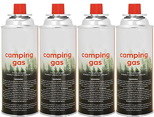 ASAB Universal Butane Gas Cartridges Camping Stoves 227g Each Stove Bottles Heater Cooker Portable BBQ Refill (4)