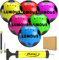 lumous rola 6PCS Plastic Football (Deflated) 8.5 PVC Ball Adjustable Inflatable Lightweight Ball for Indoor Outdoor Play Beach, Home, Birthday, School (6X Football)