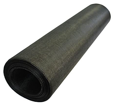 The Mesh Company Insect Fly Mosquito Netting Mesh Roll - Durable Insect Mesh Screen For Door and Window Blocks Fruit Flies, Bees, Bugs, Spiders and Moths (6m x 600mm Black Fibreglass Roll)