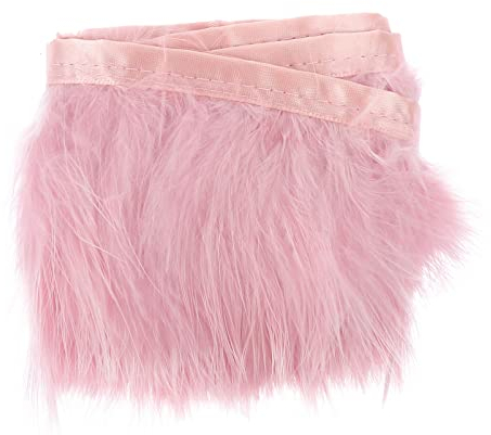 Milisten Dekorative Hochzeitsdekoration, Kleidungszubeh?r, Flanellpl?sch mit Satin, DIY, N?hen, Fransenband f?r Hochzeitskleid, Kunsthandwerk (2 ), Schwarz, Hochzeit, Rosa, flauschiger Rand