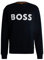BOSS Hommes WeBasicCrew Sweat Relaxed Fit en Molleton de Coton avec Logo imprimé en Gomme