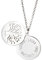 Gravado Mondgold Kette aus Edelstahl mit Kreis und Lebensbaum, Personalisiert mit Namen, inkl. Geschenkbox, Damen Schmuck, Länge ca. 55 cm