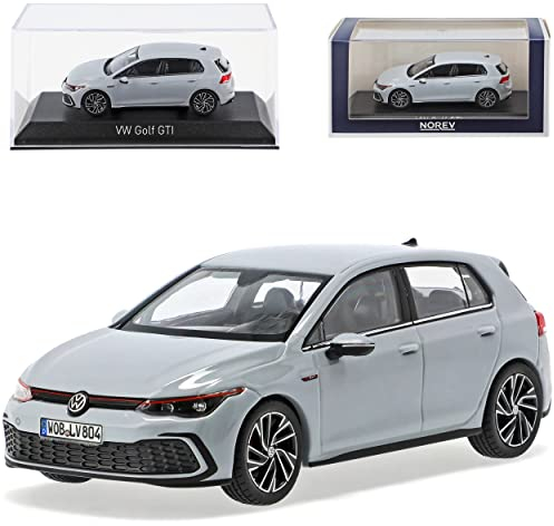 Norev Volkwagen Golf VIII G*T*I 5 Türer Grau 8. Generation Ab 2019 1/43 Modell Auto