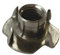 meinschraubenversand.de - Einschlagmuttern M 12 25 Stück (4 Einschlagspitzen als Mitdrehsicherung, Gewinde metrisch) M4 - M12 - Edelstahl Muttern - Zackenmuttern - A2 V2A rostfreier Edelstahl - M12 25