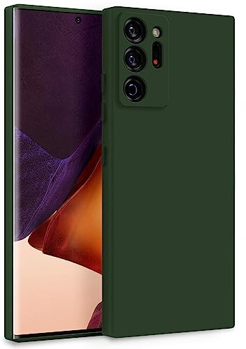 MyGadget Hülle für Samsung Galaxy Note 20 Ultra - Zweilagige Handyhülle mit Kameraschutz - Cover mit Innenfutter & Silikon außen - Olive Grün