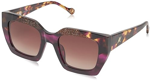 Yalea SYA053V 0VB9 Fantasia Viola Sunglasses Woman Acetate, Geometric, 51