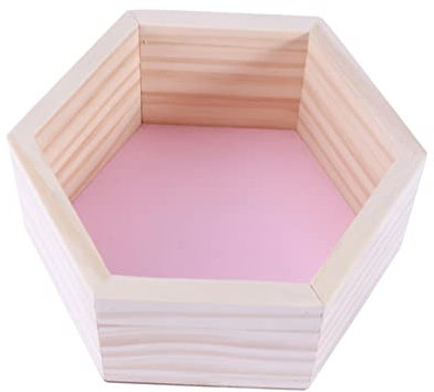 Zerodeko Pflanztopf Landhaus-Wohnkultur Wanddekoration Eingangsregal Waben-Wandregal Sechseckiges Holzregal Kinderbekleidungsgeschäftsregal Zimmerregal Bekleidungsgeschäftsregal Rosa