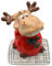 Dekohelden24 Keramik Räucherfigur - Räuchermännchen als Elch, handgefertigt, L/B/H 16 x 12 x 17 cm.