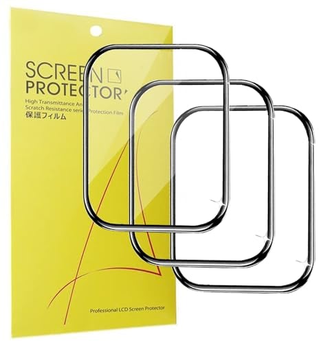 Blueshaweu Schutzfolie Kompatibel für Yoever Smartwatch 1,8 IDW13 IDW19, HD klar Flexible TPU Displayschutzfolie [3 Stück] für Yoever IDW13 /IDW19 1,8 Smartwatch (schwarz)