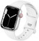 HdanMole Cinturino Sportivo Compatibile con Apple Watch 38mm 46mm 40mm 41mm 42mm 44mm 45mm, Cinturino in Silicone Morbido per iWatch Series 10 9 8 7 6 5 4 3 2 1 SE, Bianco