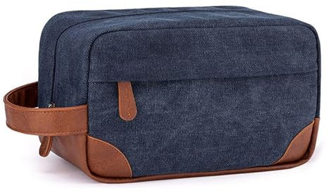 Trousse de Toilette pour Homme - Trousse de Toilette Portable pour Voyage - Trousse de Toilette pour Hommes - pour Accessoires de Rasage et Articles de Toilette (Bleu)