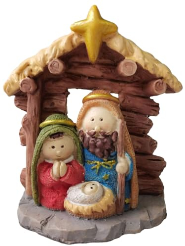Zeizafa Geburt Der Heiligen Statue Ornament Geschenke Krippe Kunsthandwerk Weihnachtskrippe Aus Kunstharz Katholische Tischfigur Dekor Dekoration