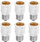 E12 auf E14 Adapter Konverter, 6 Stück E14 auf E12 Glühbirnenadapter für Garagen, Schlafzimmer, Wohnzimmer, Küche, Korridore (Weiß)