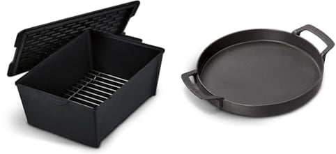 Enders Switch Grid Dutch Oven Rib Roaster Schwarz emailliert & Switch Grid Pfanne, aus Gusseisen, Gasgrill mit Rost System, Grill-Zubehör, Monroe, Kansas, Boston, Brooklyn Next, Chicago 3, 7792
