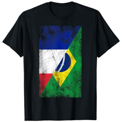 Drapeaux France & Brésil - Français Brésilien T-Shirt