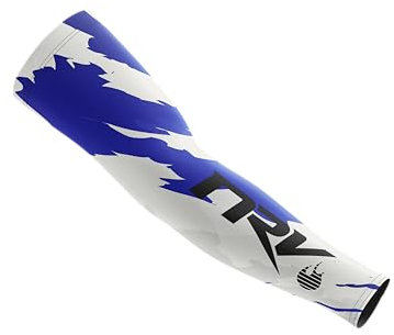 NRV Puño de compresión para juegos de Esport (edición Camo) - Optimiza tu juego de eSport con estilo camuflaje - Diseñado profesionalmente - Duradero, transpirable y sin fricción, blanco / azul, L