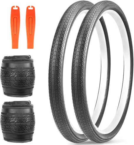 ZUKKA 2er-Pack Faltbarer 24 Zoll Reifen 24x1.75 Mantel Fahrrad Ersatzreifen Klappbarer für Fahrrad,MTB Mountain Ersatz für Mountainbike Kinderfahrrad, Crusier Bike, Commuter Bike