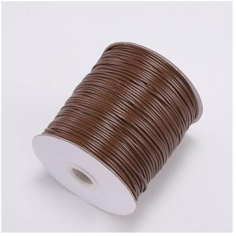 Wisafory Cordon en cuir ciré - Cordon en cuir - Cordon en cuir - Pour la fabrication de bijoux, bracelets, travaux manuels, décoration, projets de bricolage, couture, café - 1 mm x 10 m