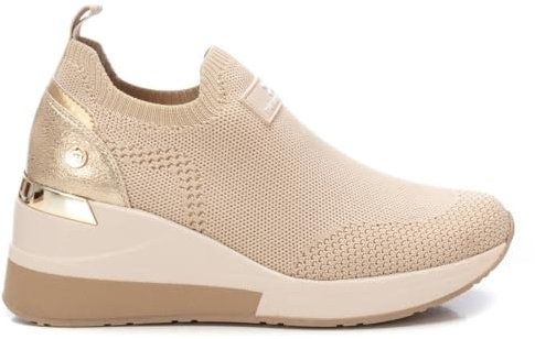 XTI - Zapatilla Mujer Beige - Calzado Cómodo y Versátil - Moda Casual - Modelo 14371801 (Talla 40)