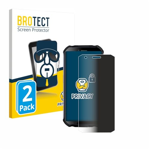 BROTECT Blickschutzfolie für Doogee S41 Plus | 2 Stück Anti-Spy Displayschutz Made in Germany Outdoor-Handys Privacy Screen Protector Blaulichtfilter Klare Folie