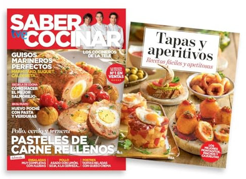 Pack Revista Saber Cocinar #125 | Revista: Pasteles de carne rellenos + Libro: Tapas y aperitivos