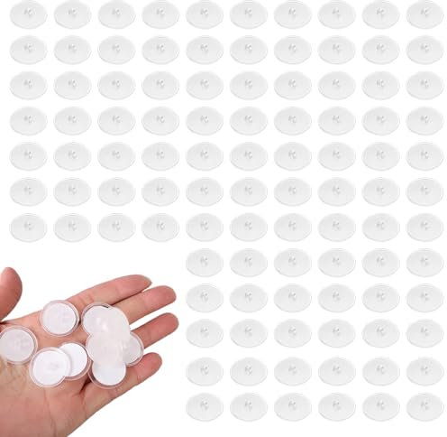 SNONESIY 100 Stück Deckenhaken Selbstklebend Klebehaken Decke Deckenhaken Ohne Bohren,Klebehaken Decke Extra Stark,Transparent Wandhaken,Geeignet für Küche Bad Tür Weihnachtsdekoration