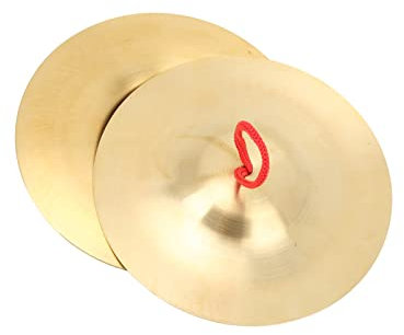 Becken Musikinstrument, Crash Becken Messing Percussion Instrument Paar Lehrmittel Spielzeug für Kinder Erwachsene Becken Paar Messing Becken