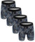 ZLYC Lot de 3/4 Boxers en Coton pour Homme - Jambes Longues, Palmier Bleu Marine, XL