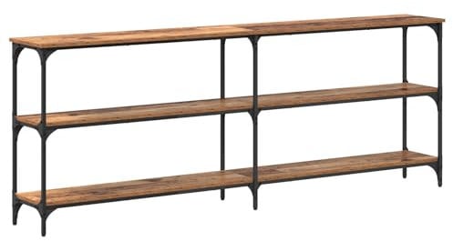 vidaXL Table Console Bois Vieilli 200x29x75 cm Bois reconstitué