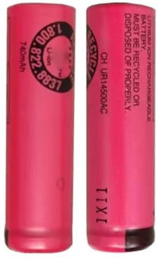 2 Stück 3,7 V 740 mAh UR14500AC Ersatzakku – kompatibel mit Braun, kompatibel mit Oral-B Pro 2 Typ 3766 IO4 IO5 IO6 IO7 IO9 IO8 3758 3759 – Lötbein-Design for elektrische Zahnbürsten(Flat head battery