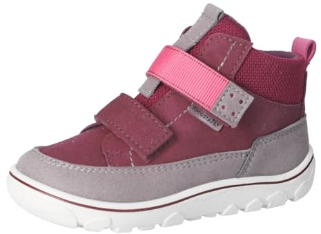 RICOSTA Mädchen Stiefel JOKO, Kinder Boots, Weite: Mittel, RicostaTEX, waschbar,vegan, Klettstiefel, Booties, wasserdicht, Merlot/Graphit (381), 26 EU
