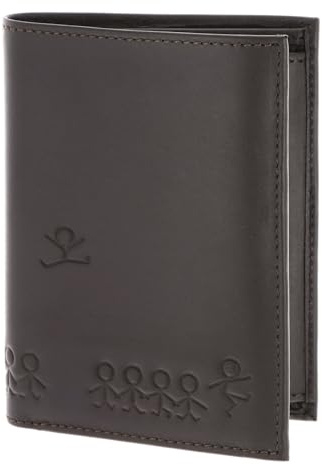 Oxmox Leder Geldbörse Leather RFID Protect Kombibörse Jumping Jack 2.0 Embossed Brown Dunkelbraun