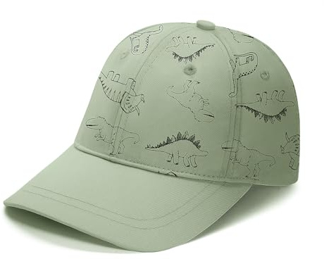 TOMEEK Sonnenhut Kinder Baseball Cap Niedlich Dinosaurier Freizeit Cap Kinder Unisex Verstellbare Baby Baumwolle Outdoor Sport Hut Jungen und Mädchen Anti-UV Caps