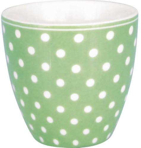 GreenGate MINI Latte Cup DOTTY PALE GREEN Grün mit weißen Punkten Espresso Tasse