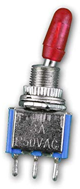 world-trading-net - 10er Set SUB Miniatur Kippschalter, 1-polig, Belastbarkeit: 125V AC / 3A oder 250V AC / 1A