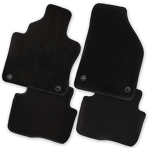 Bär-AfC Auto Fußmatten Premium passend für Seat Ateca ab 2016, Autoteppiche Velours Schwarz, Rand Kettelung Schwarz, Set 4-teilig, SE61154