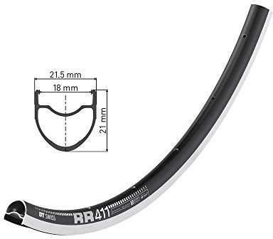 DT Swiss Unisex – Erwachsene Felge RR 411, Schwarz, One Size