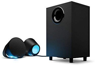 Logitech G560 PC Gaming Ultra Surround Sound Speakers with Game Driven RGB Lighting, UK Plug, Black