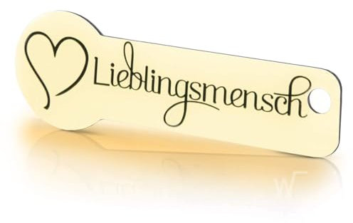 Einkaufswagenlöser ® Lieblingsmensch® beige/Schlüsselanhänger Einkaufschip mit Schlüsselfundservice/Abziehbarer Einkaufswagenchip Metall, Chip Einkaufswagen, Key Finder / 1 Stück