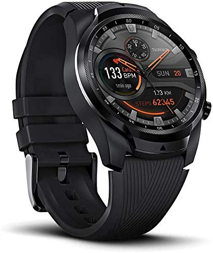 Ticwatch Pro 4G/Lte Smartwatch, 1G Ram Memory, Sleep Tracking, Swim-Ready, Dual Display for Long Battery Life, Music, Heart Rate, Gps, Nfc, Cellular Connectivity for Vodafone Users
