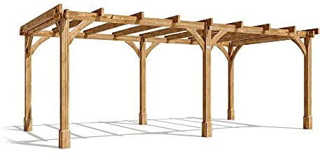 Dunster House Wooden Pergola Kit 6 x 3 Metres Leviathan Garden Plant Frame