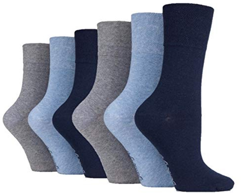 6 Pairs of Sock Shop Everyday Gentle Grip Socks Ladies 4-8 See Multi Variations and Designs (6 x RP04.)