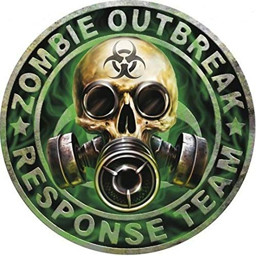 Sticker-Designs 10cm! Klebe-Folie Wetterfest Made-IN-Germany Zombie Outbreak Response Team Skull Totenkopf Punisher UV&Waschanlagenfest Auto-Aufkleber Profi-Qualität! F722