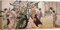 ART PRINT CAFE' – Japanische Bilder auf Leinwand - Utamaro Kitagawa, Kurtisanen bewundern Kirschblüten - 120x60 cm