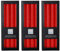 Stearin Stabkerzen, rot, 25 cm x 2,2 cm, 12er Set, Leuchterkerzen/Bio - Kerzen