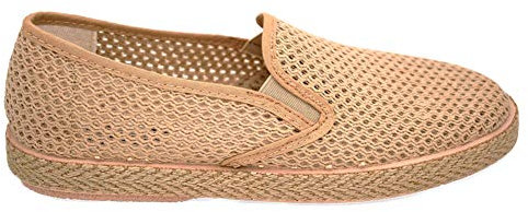 Playeras DE Calle para Hombre Zapatilla Copete ELÁSTICOS Rejilla BEIG 15013 (BEIG, 42)