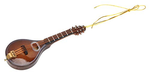 SALUTUYA Miniature Mandolin, 10cm Wood Musical Instrument Decoration, Gift for Music Lovers, Kids Home Decoration
