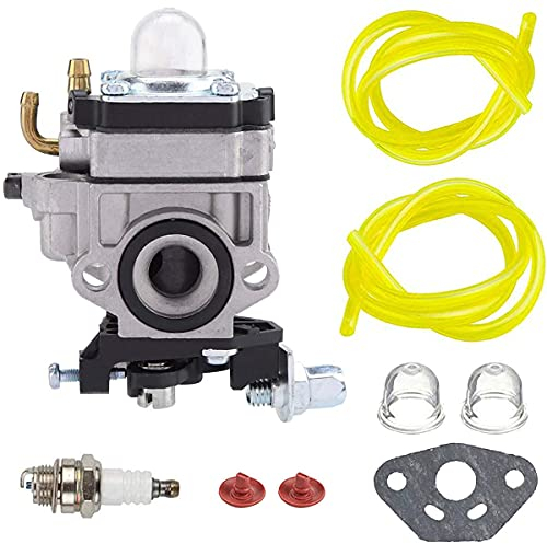 ZAMDOE 11mm Carburetor Replacement for Hedge 2-stroke Trimmer Brush Cutter Chainsaw 22cc 26cc 32cc 34cc 36cc Engines, with Gasket Fuel Line